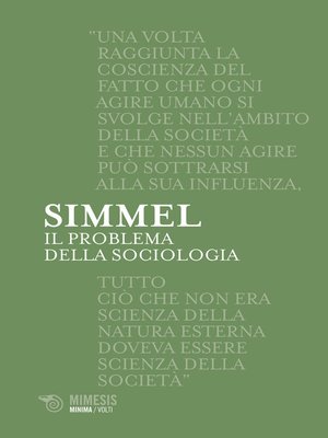 cover image of Il problema della sociologia